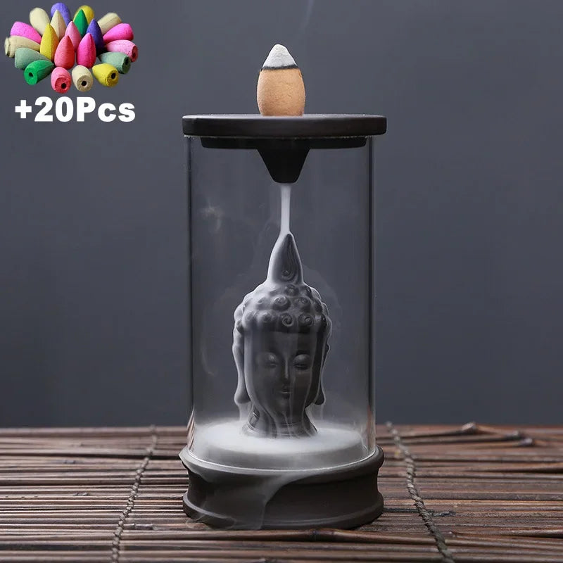 Brûleur d'Encens à Refoulement Bouddha Zen