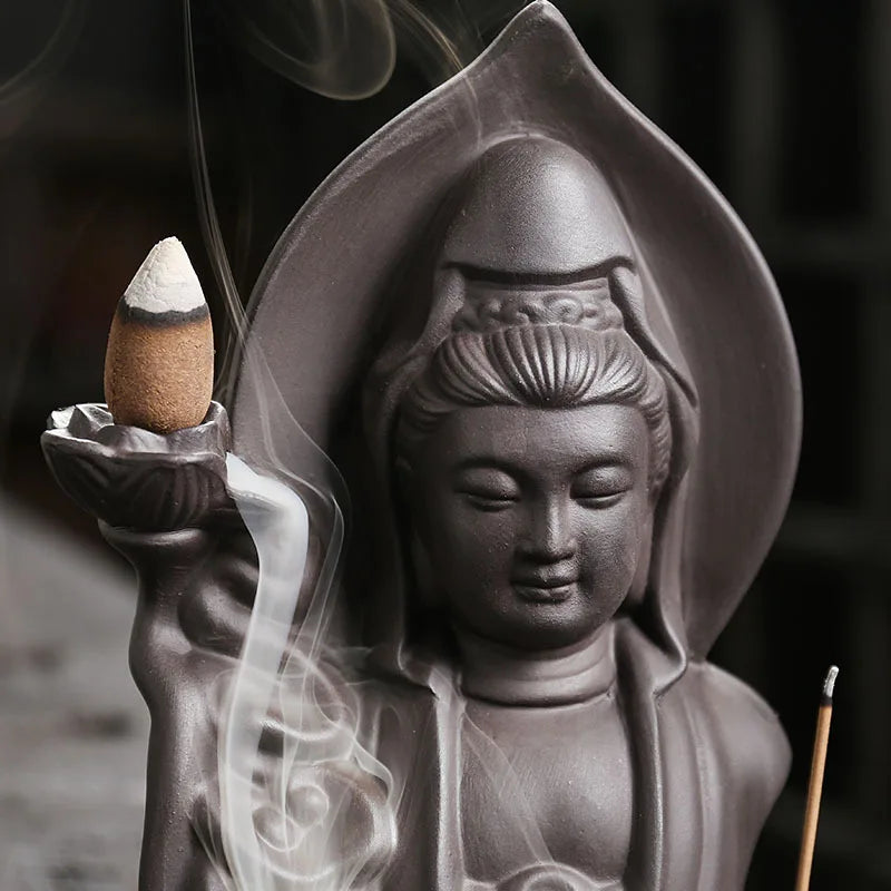 Brûleur d'Encens Bouddha "La Cascade de Sérénité"