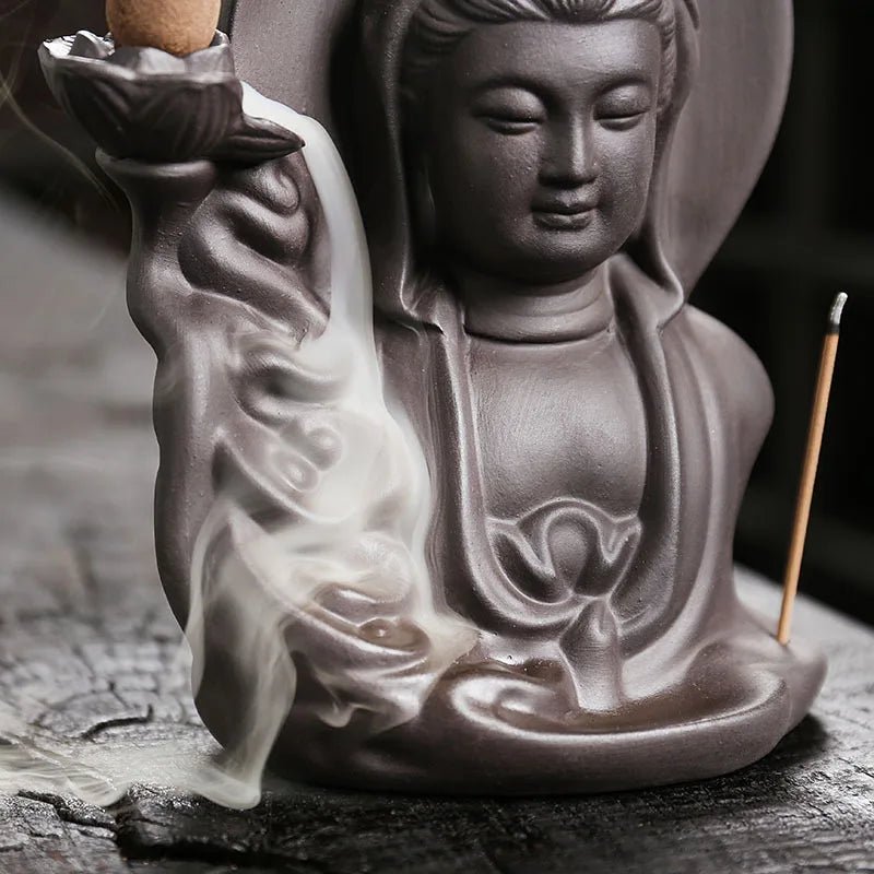 Brûleur d'Encens Bouddha "La Cascade de Sérénité"